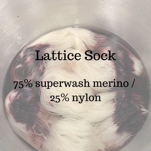 ** Lattice  Sock (4ply) Hand Dyed to Order - Choose your colour
